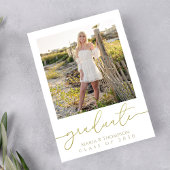 Elegante gouden script einjaars fotokaart aankondiging