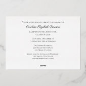 Elegante Gouden Script Foto Afstudeerfeest Folie Uitnodiging (Achterkant)