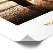 Elegante gouden script foto bruiloft welkom poster (Hoek)