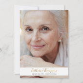 Elegante gouden script foto rouwadvertentie kaart (Achterkant)