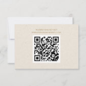 Elegante gouden script huwelijks-RSVP kaart (Achterkant)