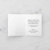 Elegante gouden script huwelijksfoto bedankkaart (Binnen)