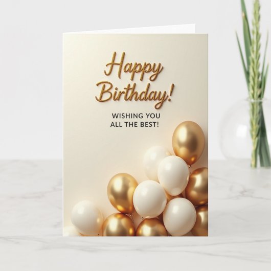 Elegante Gouden Script Kaart (Voorkant)
