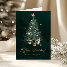 Elegante gouden script kerstboom