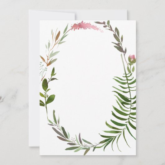 Elegante gouden script krans baby shower bedankkaa kaart (Achterkant)