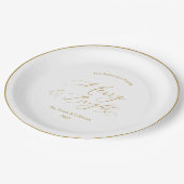 Elegante Gouden Script “Merry & Bright” Kerstmis Papieren Bordje (Gekanteld)