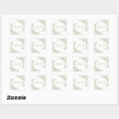 Elegante Gouden Script Monogram Initiaal Groenelem Vierkante Sticker (Vel)