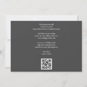 Elegante gouden script QR-code foto bruiloft Save The Date (Achterkant)