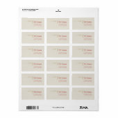 Elegante Gouden Script Rode Feestelijke Kerstmis Etiket (Full Sheet)