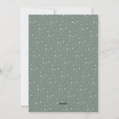 Elegante Gouden Script Waterverf Kerstboom Feestdagenkaart (Achterkant)