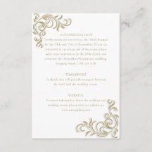 Elegante gouden scroll gastinformatie