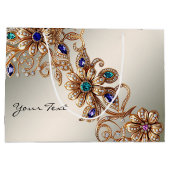 Elegante Gouden Sier Bloemen Cadeautas (Achterkant)