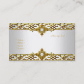 Elegante gouden sieraad van de sierparel visitekaartje (Achterkant)