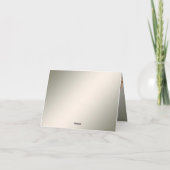 Elegante gouden sieraden bloemen dank je kaart (Achterkant)