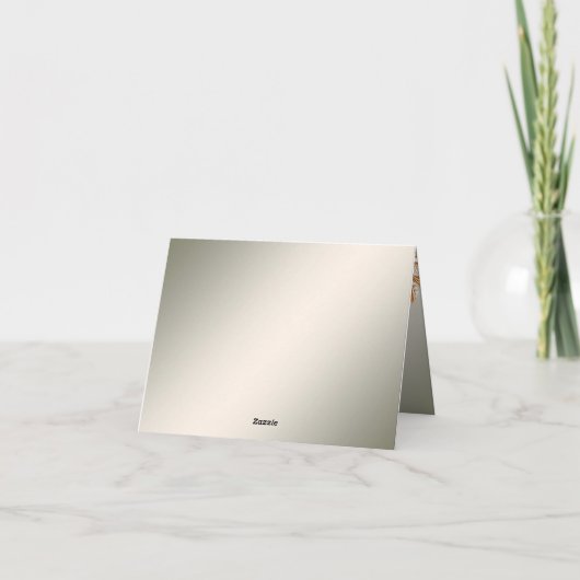 Elegante gouden sieraden bloemen dank je kaart (Achterkant)