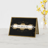 Elegante gouden sierbanner kaart (Gele Bloem)