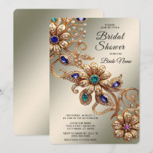 Elegante Gouden Sierbloemen Bruiloft