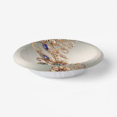 Elegante Gouden Sierbloemen Papieren Kommen (Gebogen)