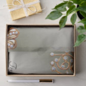 Elegante Gouden Sierbloemen Tissuepapier (Geschenk)