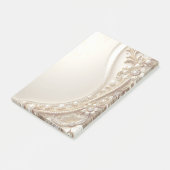 Elegante Gouden Sierlijke Bloem Post-it Notities Post-it® Notes (Schuin)