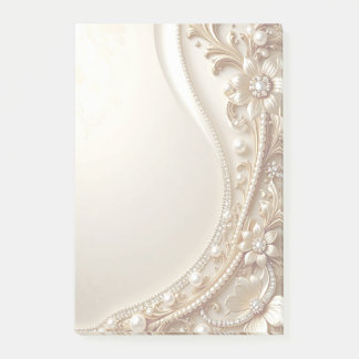 Elegante Gouden Sierlijke Bloem Post-it Notities Post-it® Notes