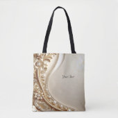 Elegante gouden sierlijke bloem tas (Voorkant)