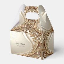 Elegante gouden sierlijke bloemendoos