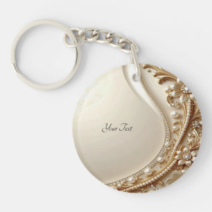 Elegante gouden sierlijke bloemensleutelhanger sleutelhanger