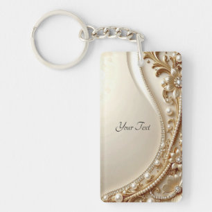 Elegante gouden sierlijke bloemensleutelhanger sleutelhanger