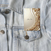Elegante gouden sierlijke bloemknop button (Insitu)