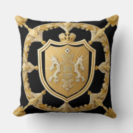 Elegante Gouden Sierlijke Kam met Schild Kussen