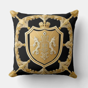 Elegante Gouden Sierlijke Kam met Schild Kussen