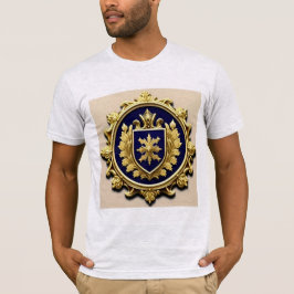 Elegante Gouden Sierlijke Kam met Schild T-shirt