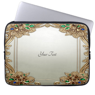 Elegante gouden sierlijke laptophoes laptop sleeve