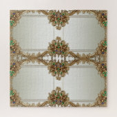 Elegante gouden sierlijke legpuzzel (Horizontaal)