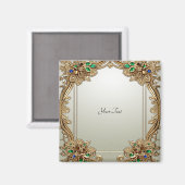 Elegante gouden sierlijke magneet (Voorkant / Achterkant)