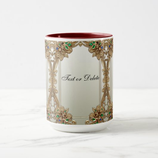 Elegante gouden sierlijke mok (Midden)