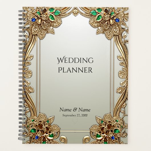 Elegante Gouden Sierlijke Planner (Voorkant)