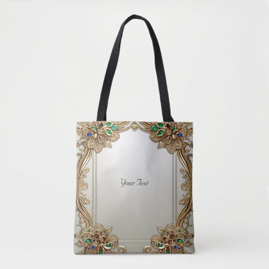 Elegante Gouden Sierlijke Tote Tas (Voorkant)