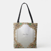 Elegante Gouden Sierlijke Tote Tas (Achterkant)