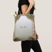Elegante Gouden Sierlijke Tote Tas (Dichtbij)