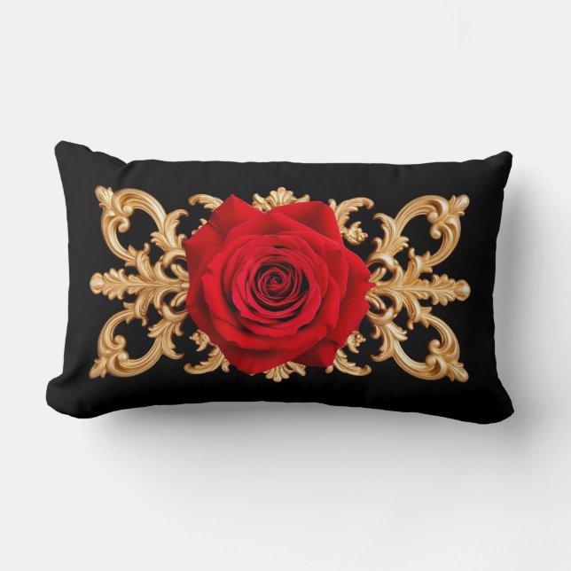 Elegante Gouden Sierlijst Kussen (Voorkant)