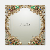 Elegante gouden siermagneet magneet (Voorkant)