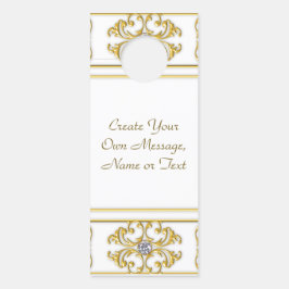 Elegante gouden sierrand met diamanten accent deurhanger