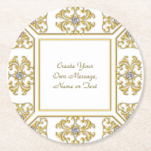 Elegante gouden sierrand met diamanten accent