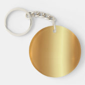 Elegante gouden Sjabloon enkelzijdige blanco cirke Sleutelhanger (Voorkant)