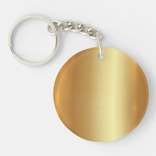 Elegante gouden Sjabloon enkelzijdige blanco cirke Sleutelhanger
