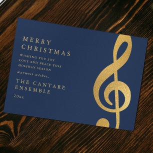 Elegante Gouden Sleutel Merry Christmas Non Photo Feestdagenkaart