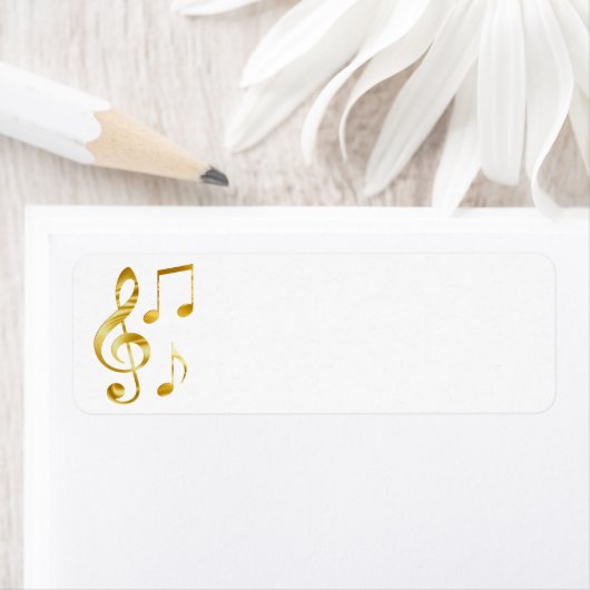 Elegante gouden sleutel muziek etiket (Insitu)