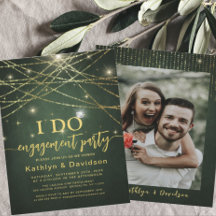 Elegante gouden slingerlichtjes I DO Verloving Fee